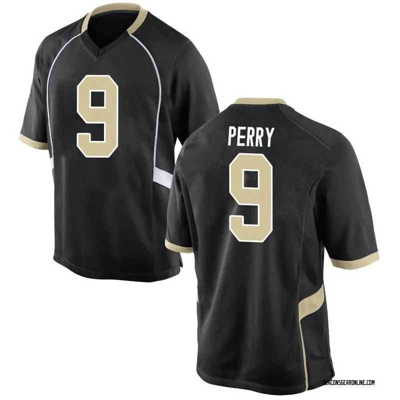 Game Men's A.T. Perry Wake Forest Demon Deacons Black Football College Jersey