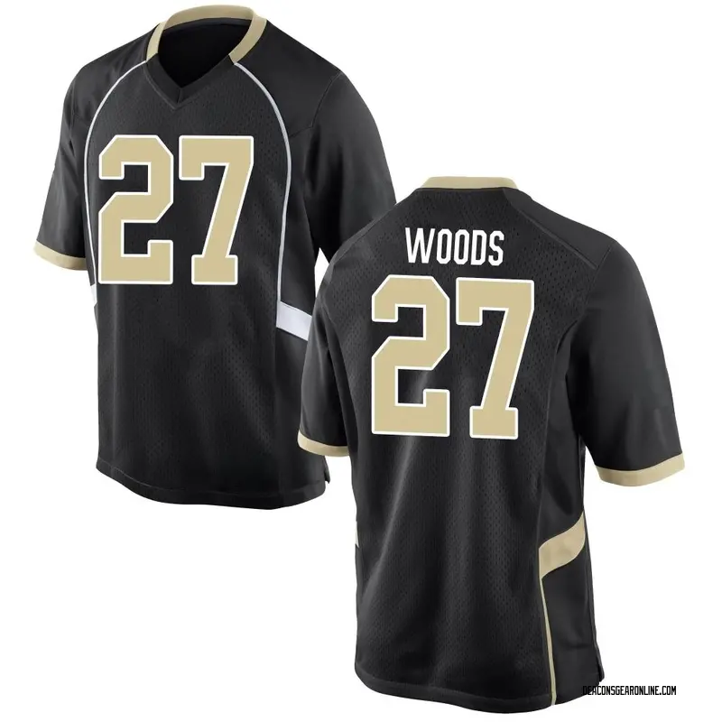 Game Men's Jason Woods Wake Forest Demon Deacons Black Football College Jersey