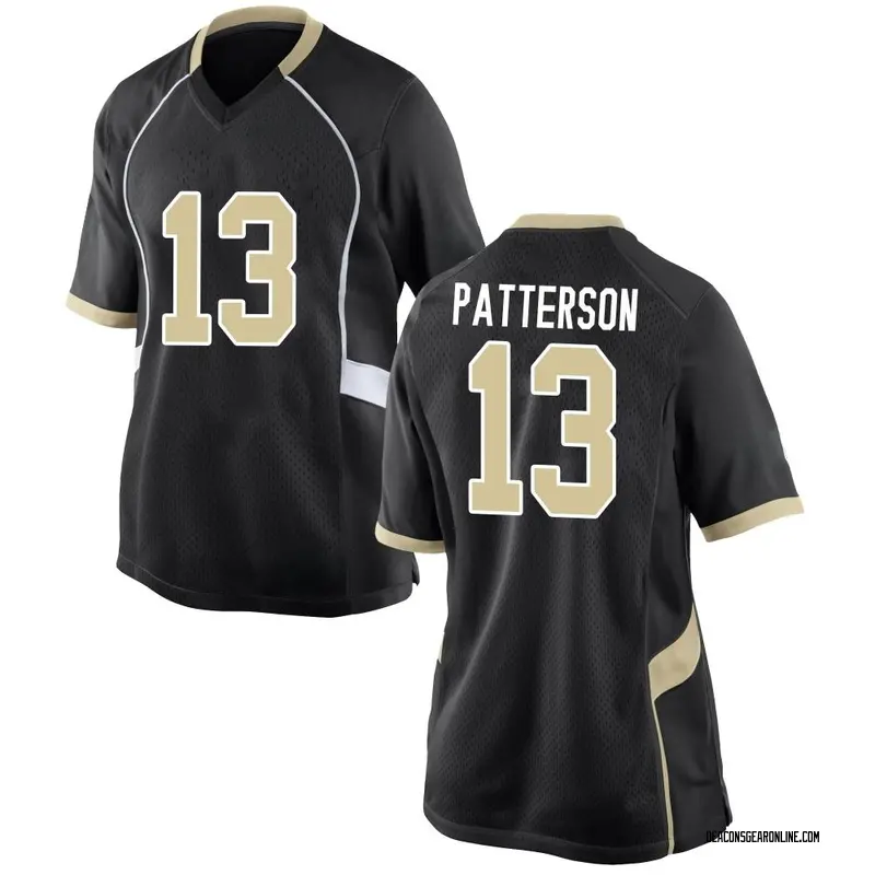 Game Women's Davaughn Patterson Wake Forest Demon Deacons Black Football College Jersey