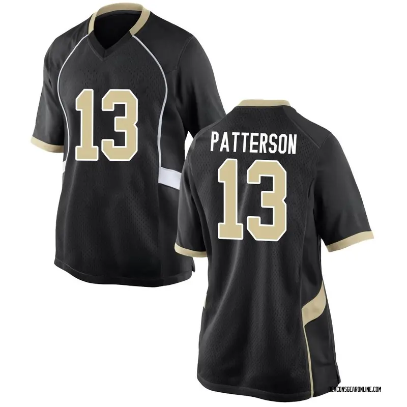 Replica Women's Davaughn Patterson Wake Forest Demon Deacons Black Football College Jersey