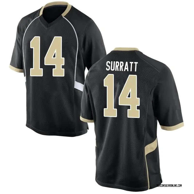 Replica Youth Sage Surratt Wake Forest Demon Deacons Black Football College Jersey